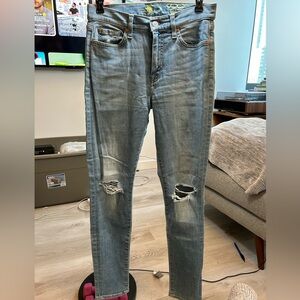 Men's Distressed Blue Jeans